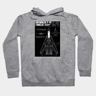 F14 TOMCAT DIAGRAM Hoodie